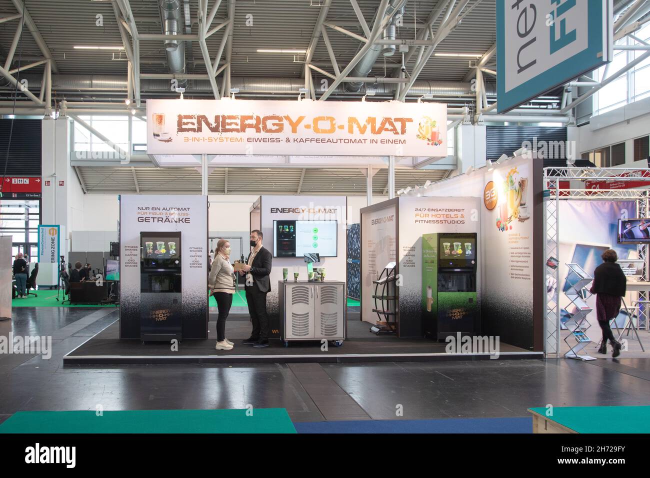Energy-O-Mat bei der FitnessConnect Messe am 19.11.2021 in München. -  Energyomat at the Fitness Connect trade fair on November 19, 2021 in  Munich, Germany. (Photo by Alexander Pohl/Sipa USA) Credit: Sipa USA/Alamy