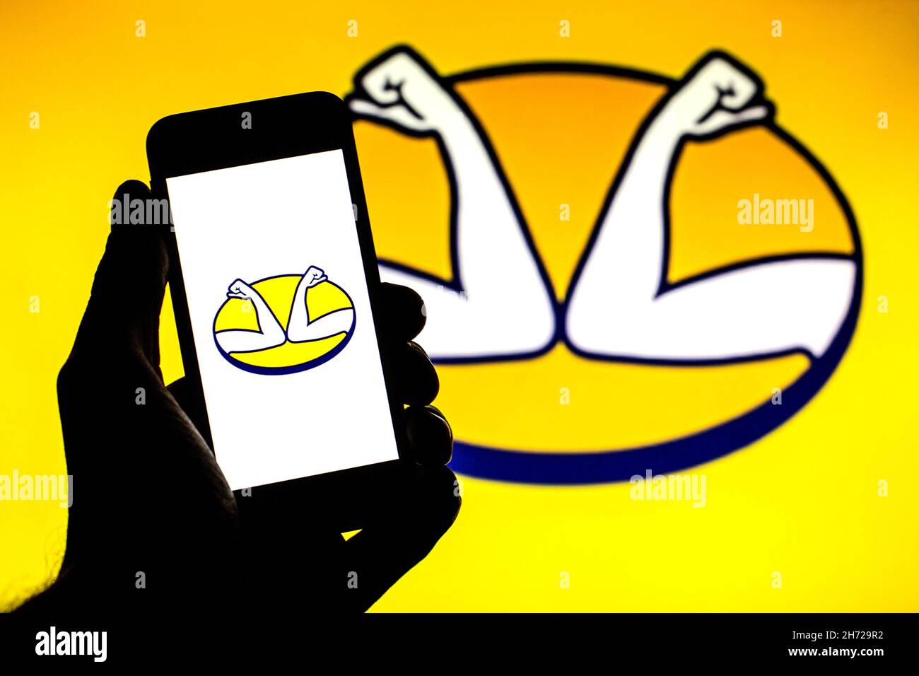 In this photo illustration, a MercadoLibre logo is seen on a smartphone ...