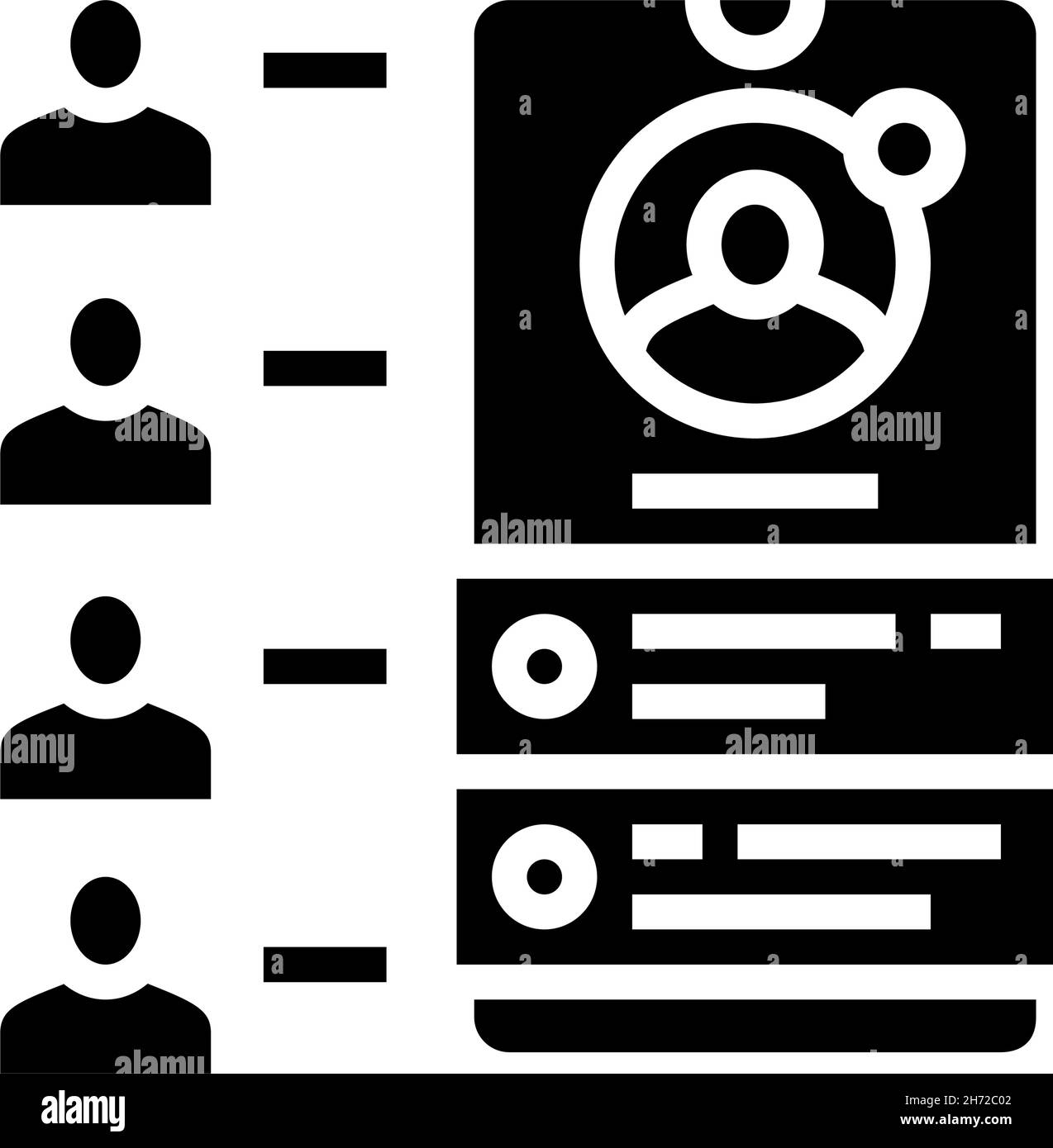 networking application glyph icon vector illustration Stock Vector ...