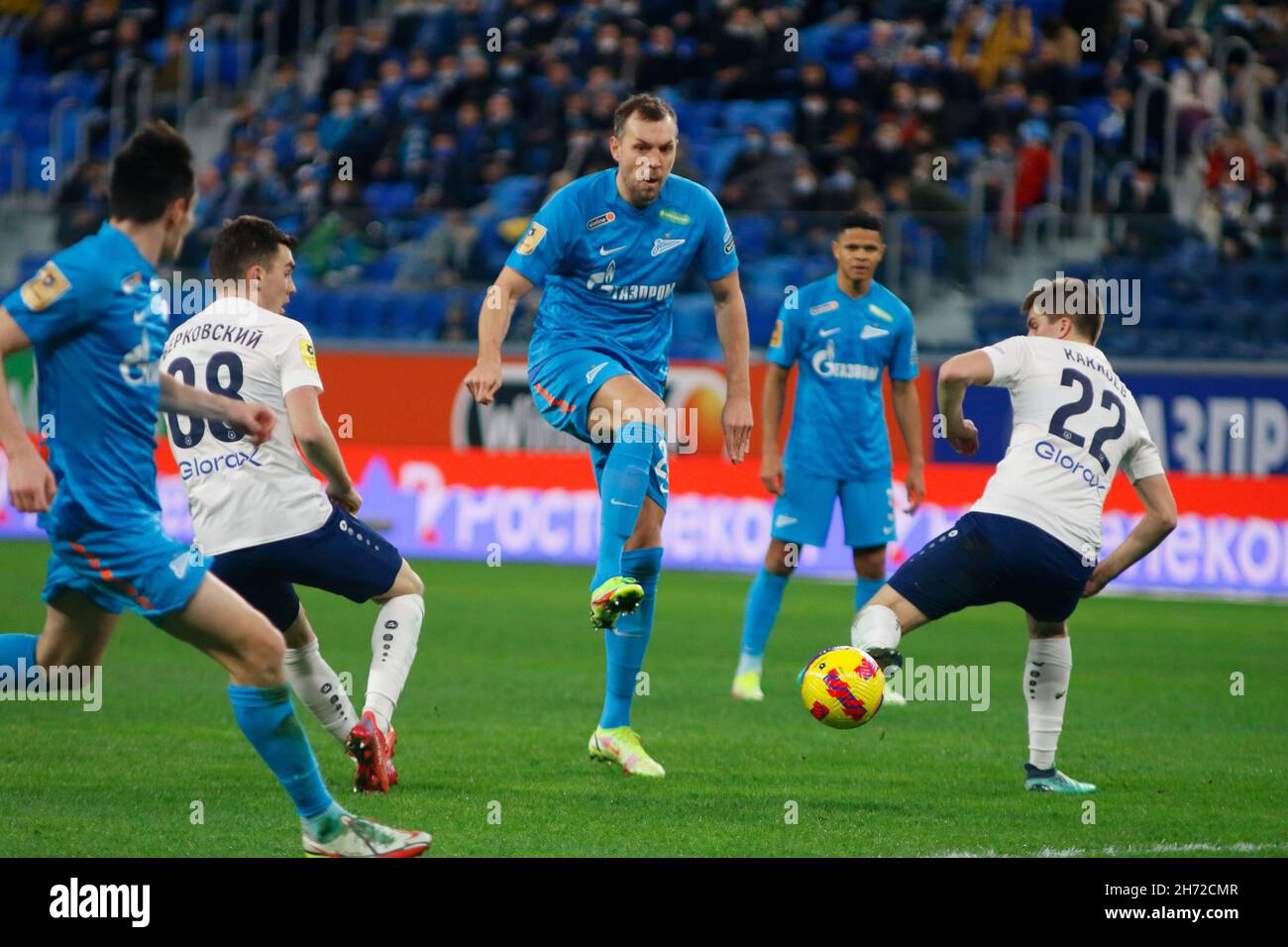 Saint Petersburg, Russia - 19 November 2021: Football. Russian Premier ...