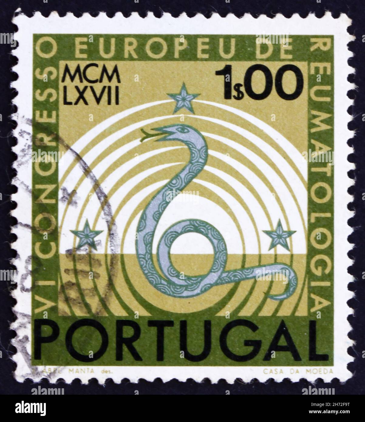 PORTUGAL CIRCA 1967 a stamp printed in the Portugal shows Symbols of
