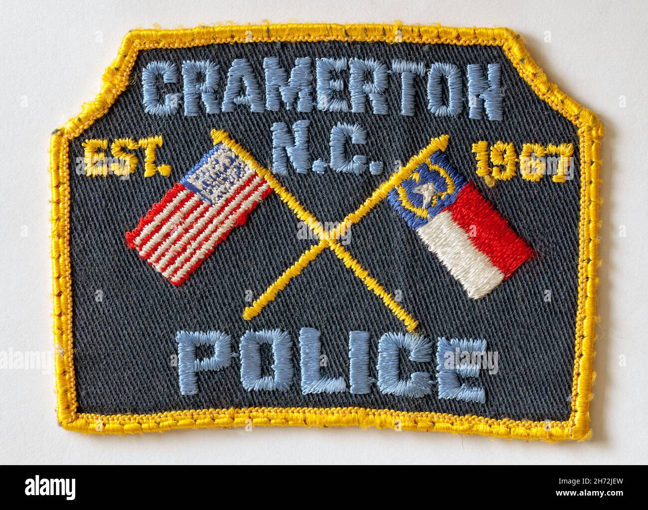Vintage CRAMERTON NC Police Uniform Patch Badge Stock Photo Alamy