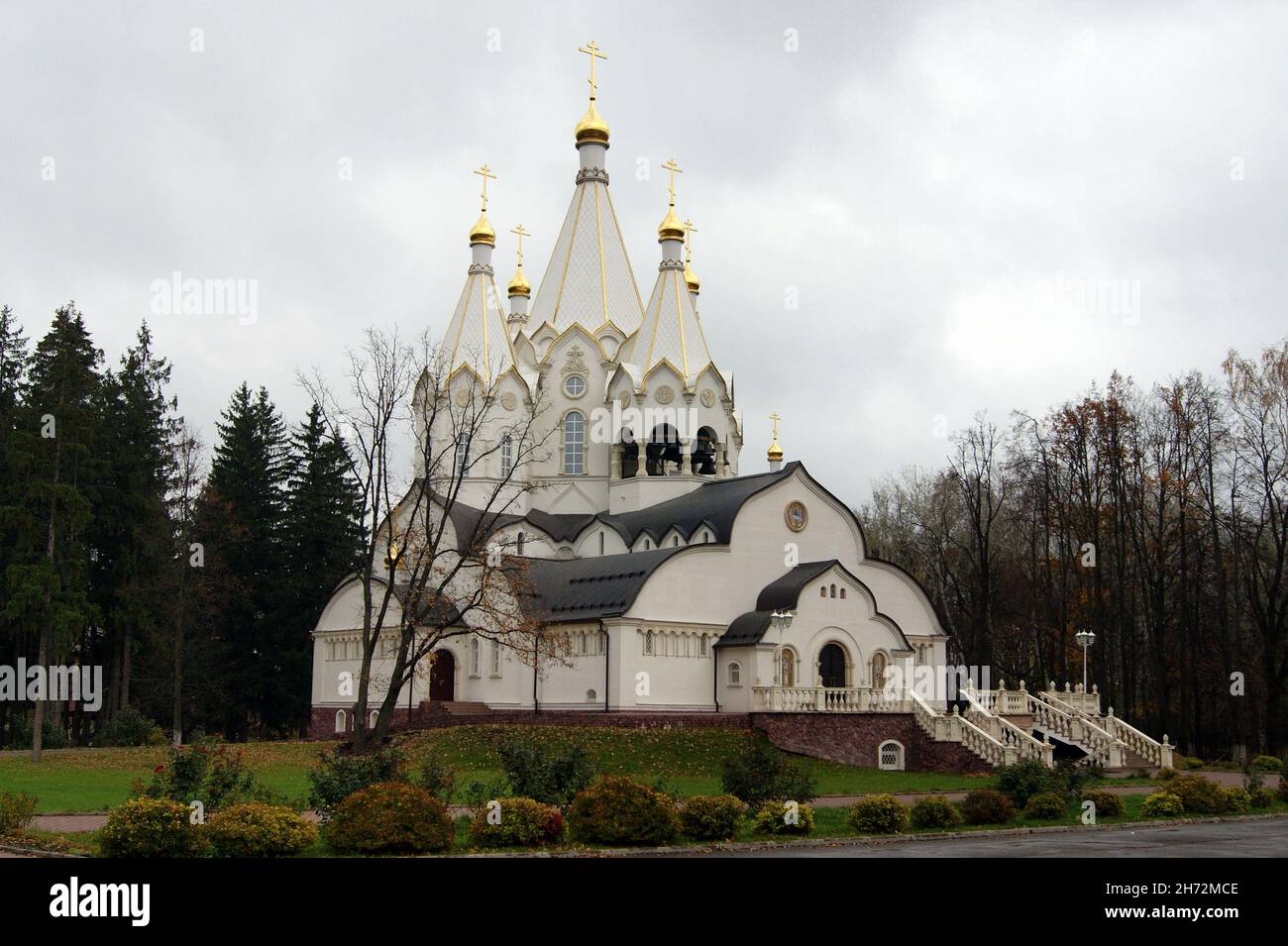 Church of the Holy New Martyrs and Believers, Butovo, Moscow, Russia Stock Photo