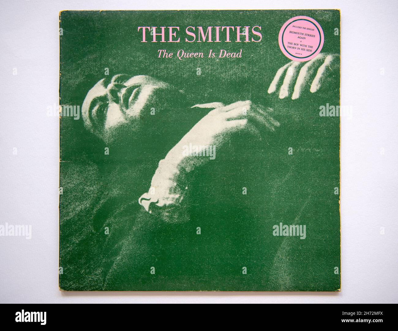 LP cover of The Queen is Dead, the third studio album by Manchester indie band The Smiths, which was released in 1986 Stock Photo