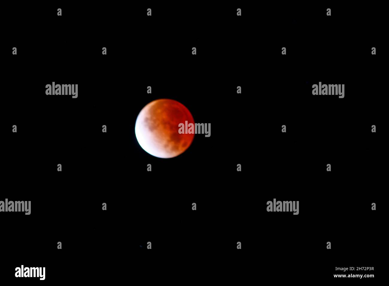 Partial Lunar Eclipse of November 19, 2021 Stock Photo - Alamy
