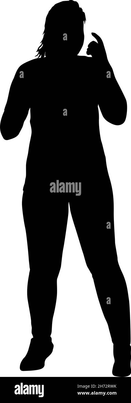 Silhouette of a walking women on a white background Stock Vector Image ...