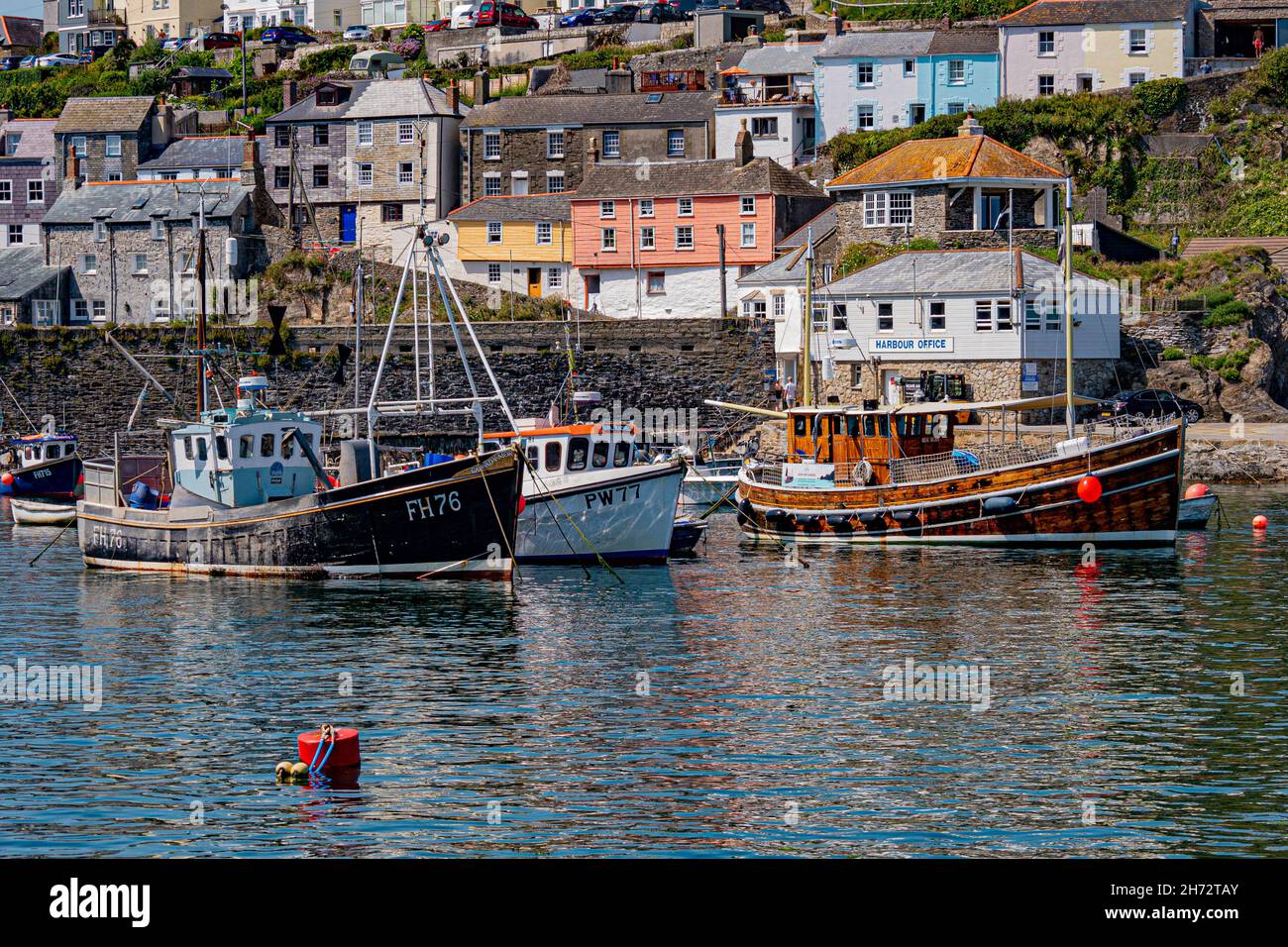 Mevagissey Harbour / Harbour Office - Mevagissey, Cornwall, UK Stock