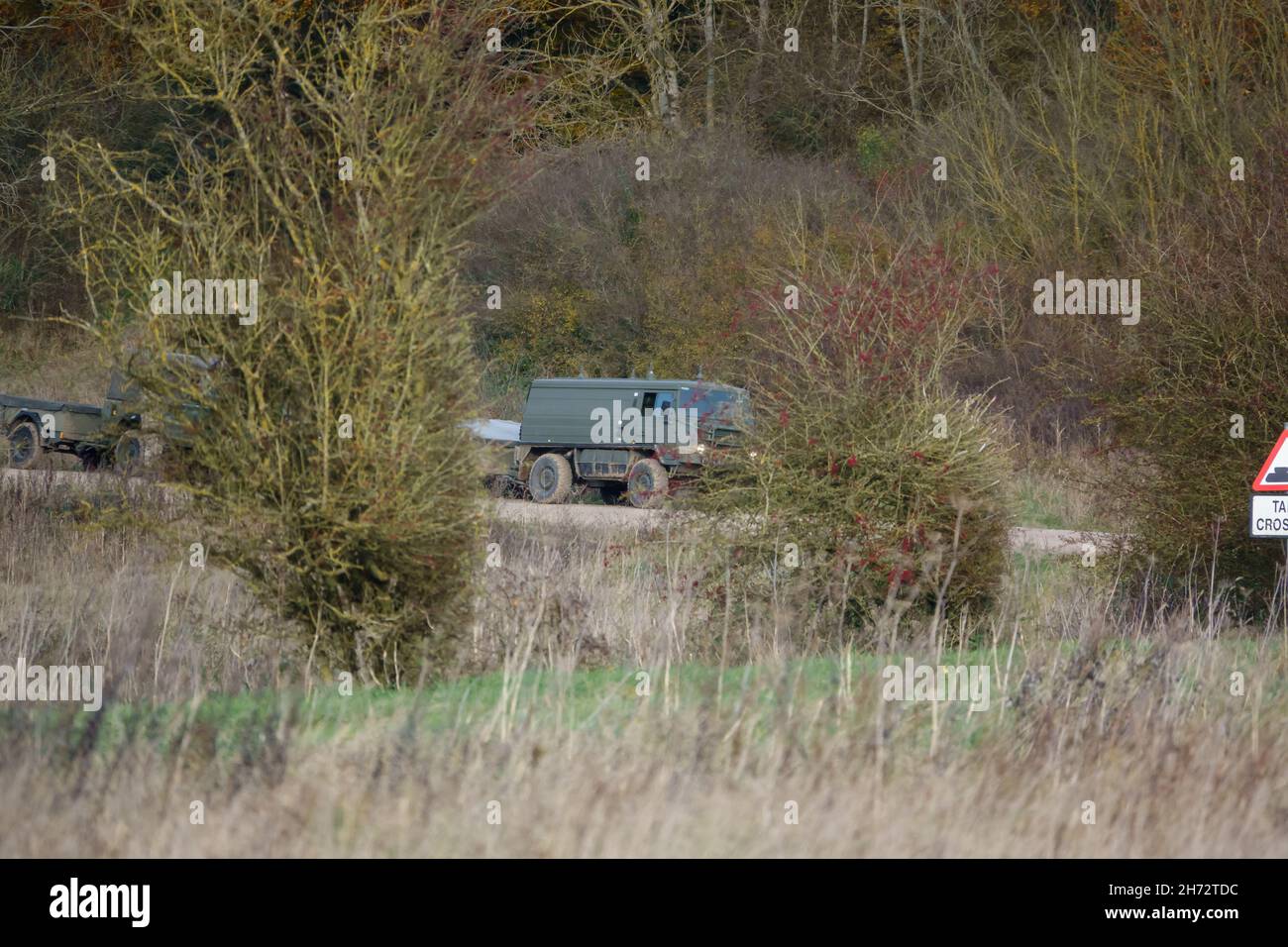 British army Pinzgauer High-Mobility All-Terrain 4x4 vehicle with ...