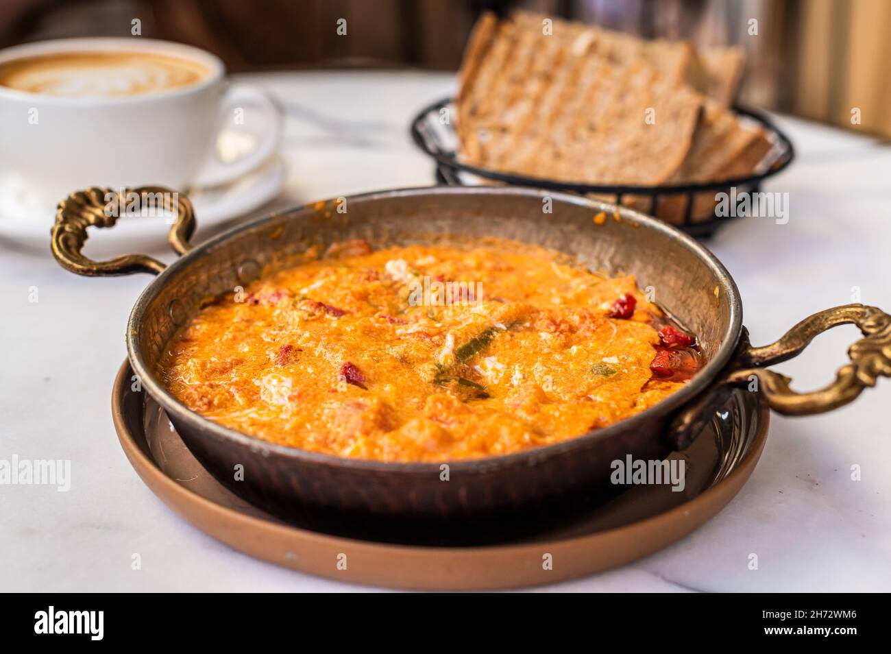 Traditional Turkish Menemen With Eggs Sausage Sucuk And Tomatoes Traditional Turkish Menemen With Eggs Sausage Sucuk And Tomatoes