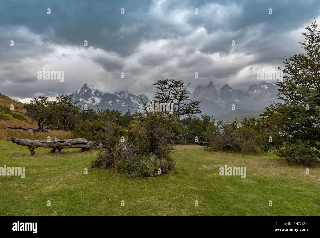 landscape in Torres del Paine National Park, Chile Stock Photo