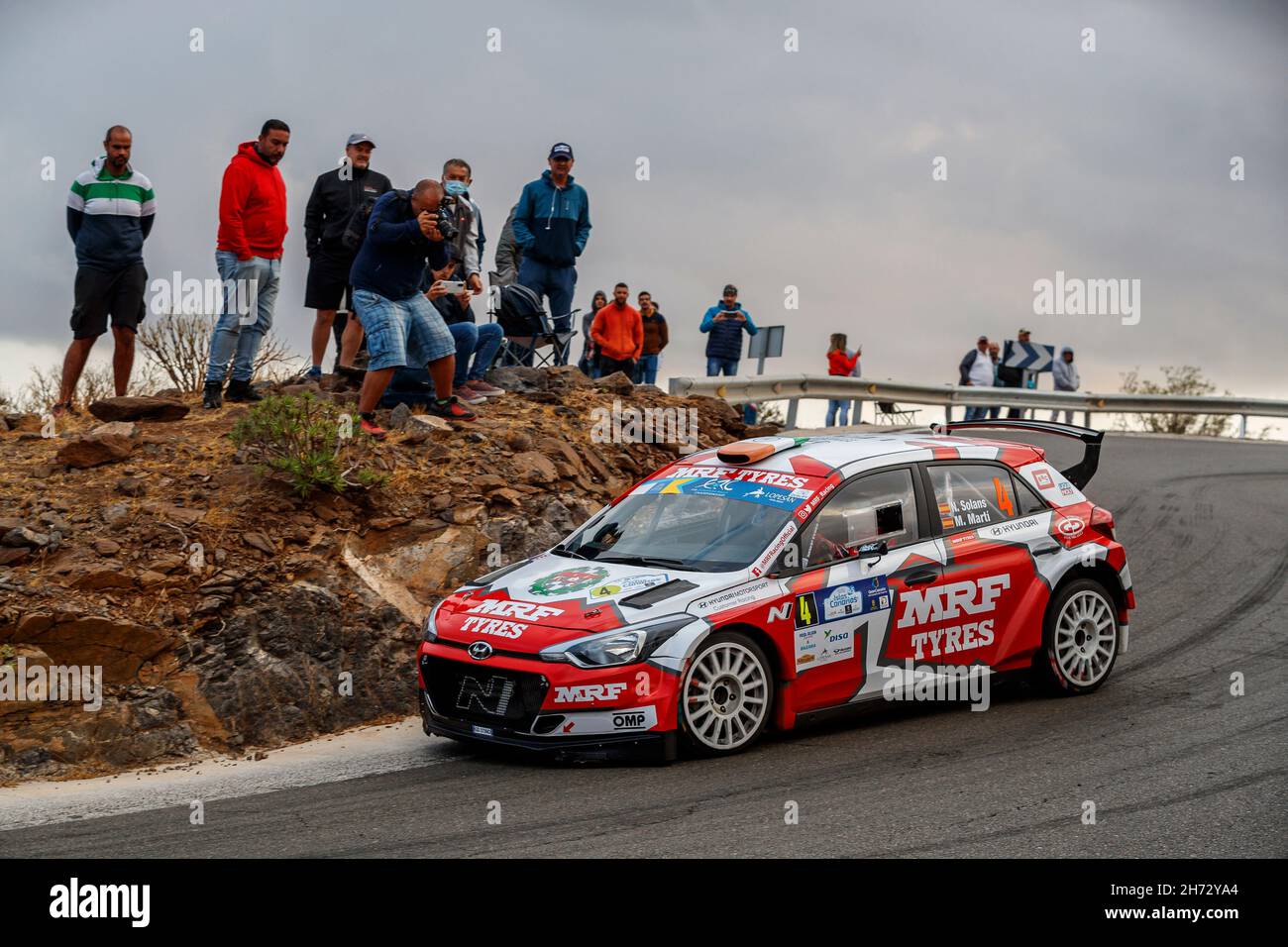 04 Solans Baldo Nil (Esp), Marti Moreno Marc (Esp), Hyundai I20 R5, Team  Mrf Tyres, Action during the 2021 FIA ERC Rally Islas Canarias, 8th round  of the 2021 FIA European Rally