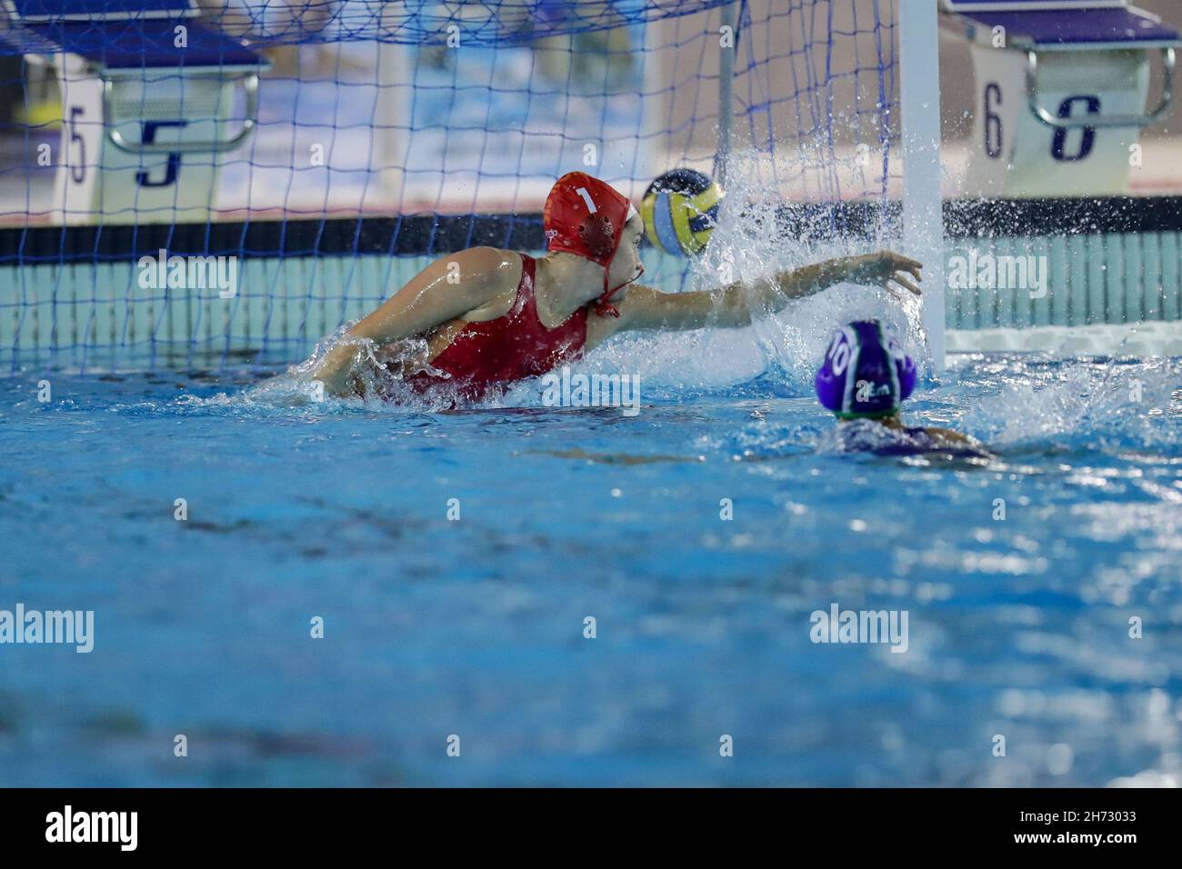 Rome, Italy. 19th Nov, 2021. goal Mediterrani Barcellona during SIS Roma vs CN Mediterrani Barcelona, Waterpolo EuroLeague Women match in Rome, Italy, November 19 2021 Credit: Independent Photo Agency/Alamy Live News Stock Photo