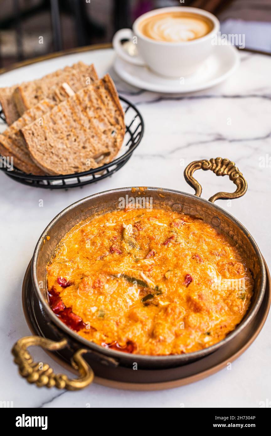 Traditional Turkish Menemen With Eggs Sausage Sucuk And Tomatoes Traditional Turkish Menemen With Eggs Sausage Sucuk And Tomatoes