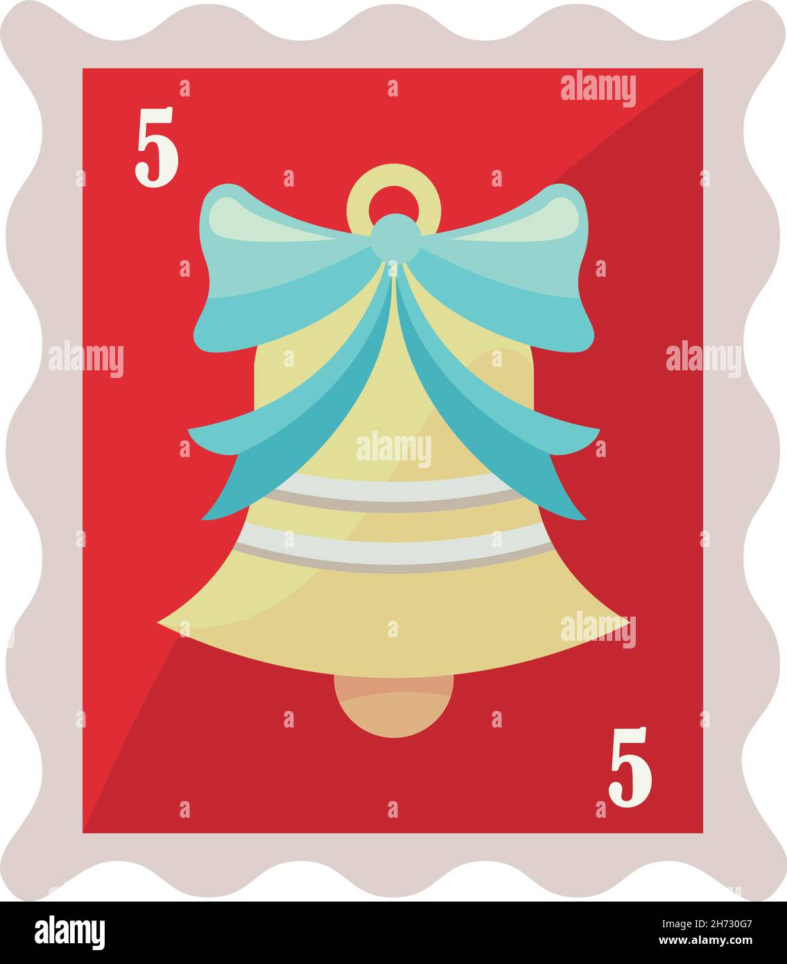 Santa Bell Note santa letter bell stamp Stock Vector Image & Art - Alamy