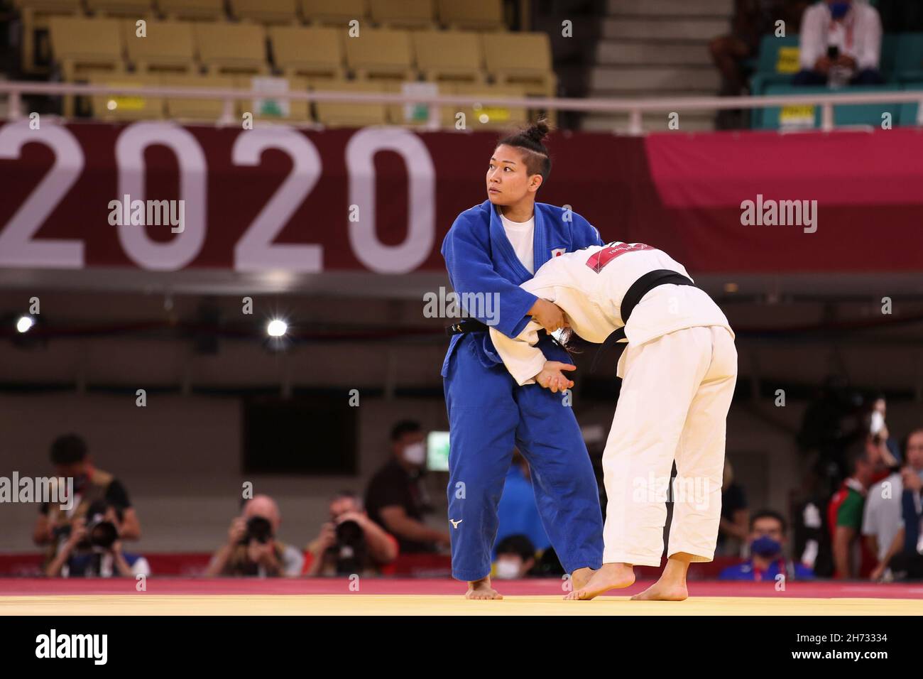 JULY 24th, 2021 - TOKYO, JAPAN: Distria KRASNIQI of Kosovo (white) wins