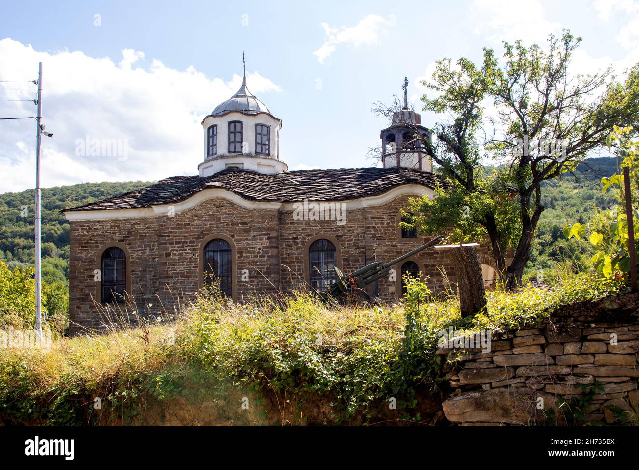 Typical street and old houses at historical village of Staro Stefanovo