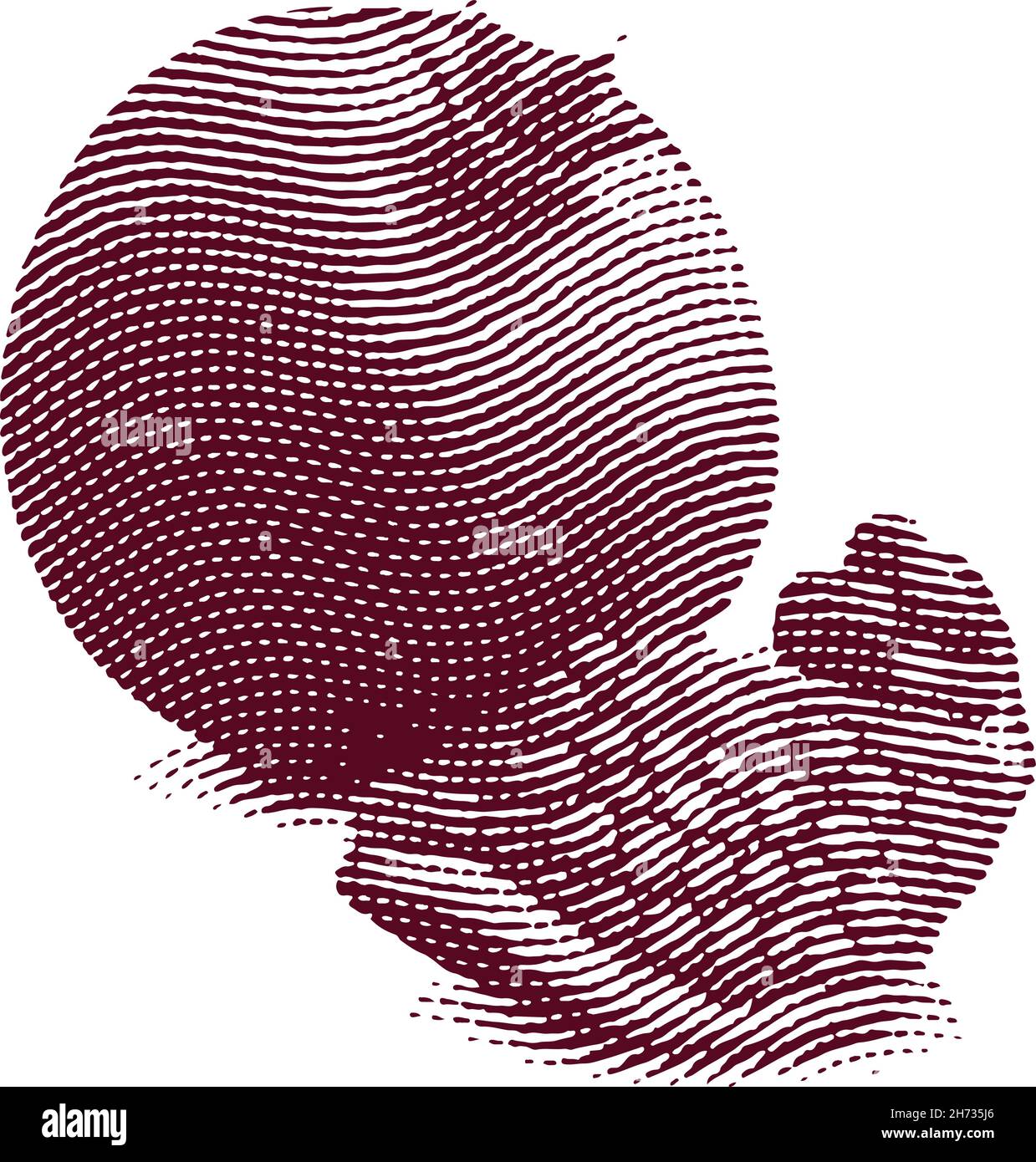 Engraved garnet fruit illustration concept Stock Vector