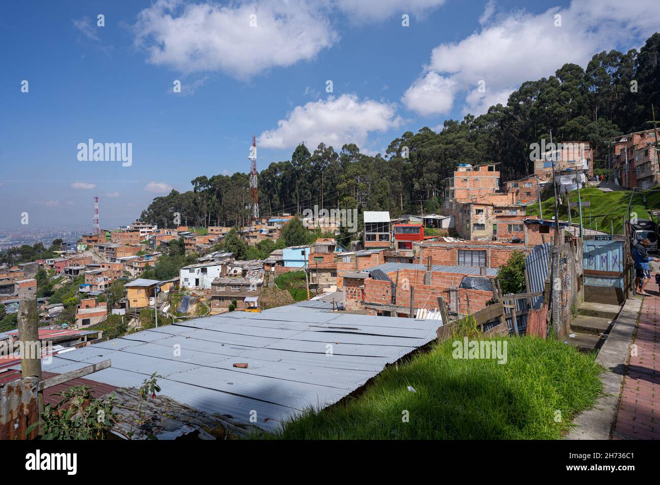 View of the El Paraiso district in the locality of Chapinero in Bogota, Colombia. Stock Photo
