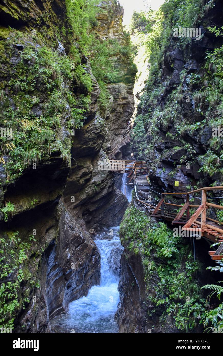 Raggaschlucht, Ragga Schlucht, Schlucht, Klamm, Mölltal, Flattach, Kärnten, Oberkärnten, Bach, Raggabach, Kreuzeck, Kreuzeckgruppe, eng, tief, steil, Stock Photo