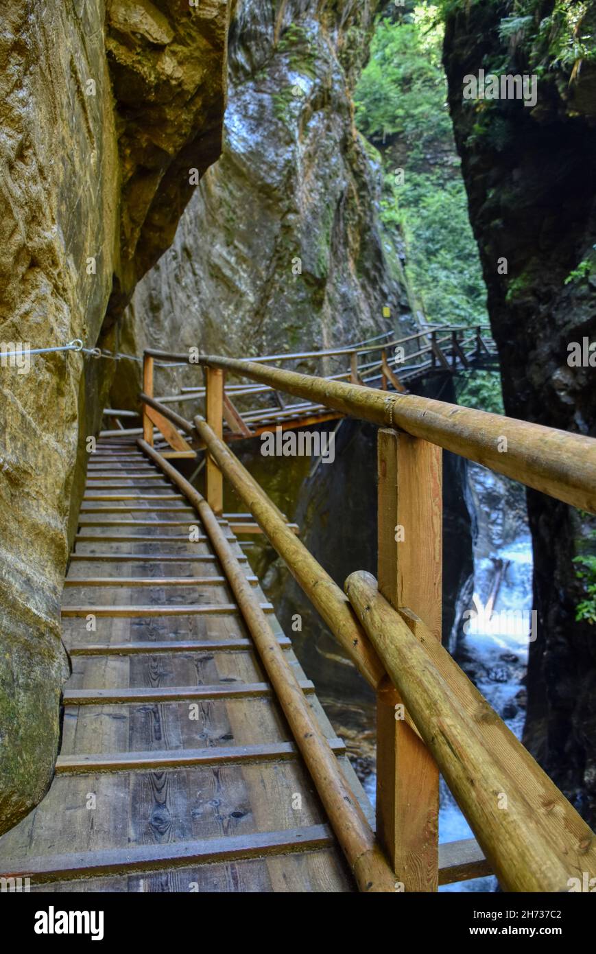 Raggaschlucht, Ragga Schlucht, Schlucht, Klamm, Mölltal, Flattach, Kärnten, Oberkärnten, Bach, Raggabach, Kreuzeck, Kreuzeckgruppe, eng, tief, steil, Stock Photo