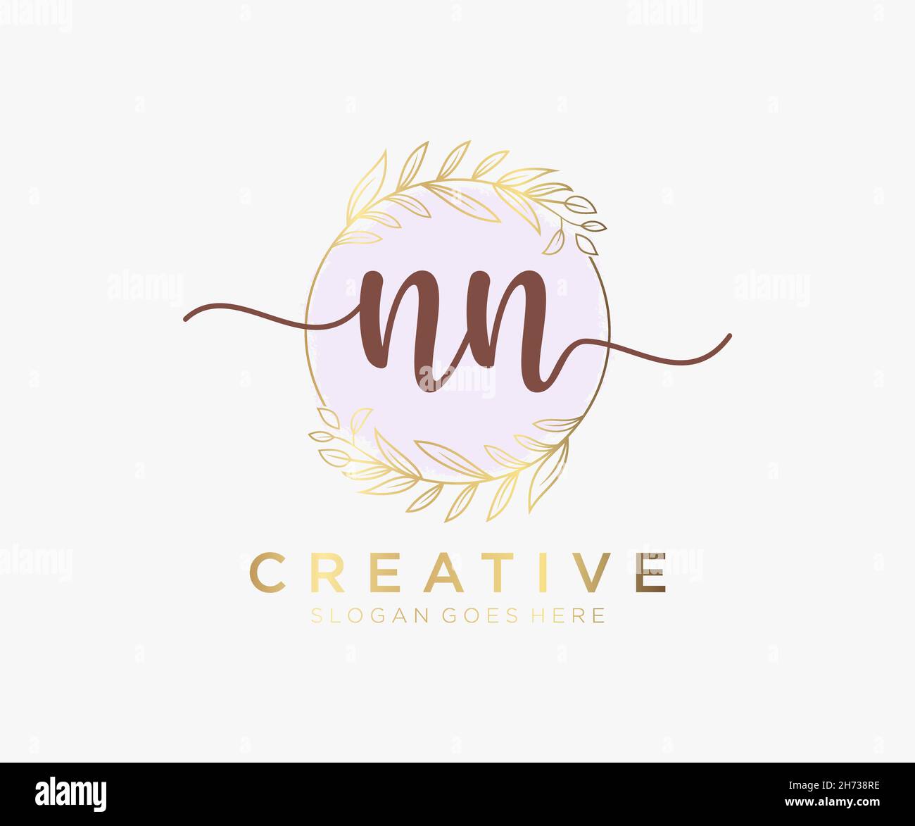 NN feminine logo. Usable for Nature, Salon, Spa, Cosmetic and Beauty ...