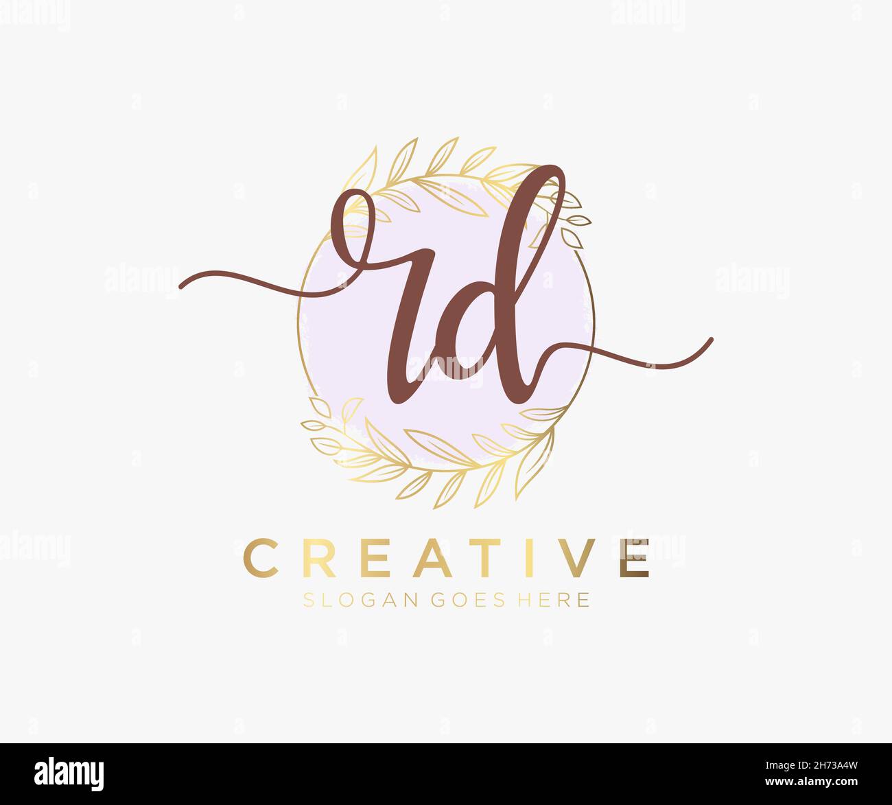 RD feminine logo. Usable for Nature, Salon, Spa, Cosmetic and Beauty ...