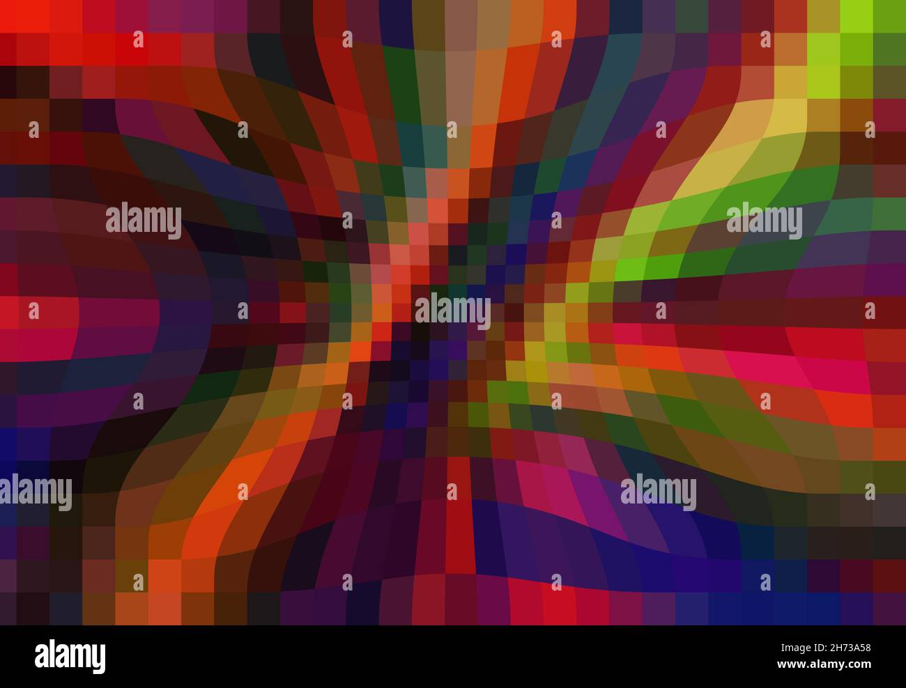 Illustration of colorful distorted cubes Stock Photo - Alamy