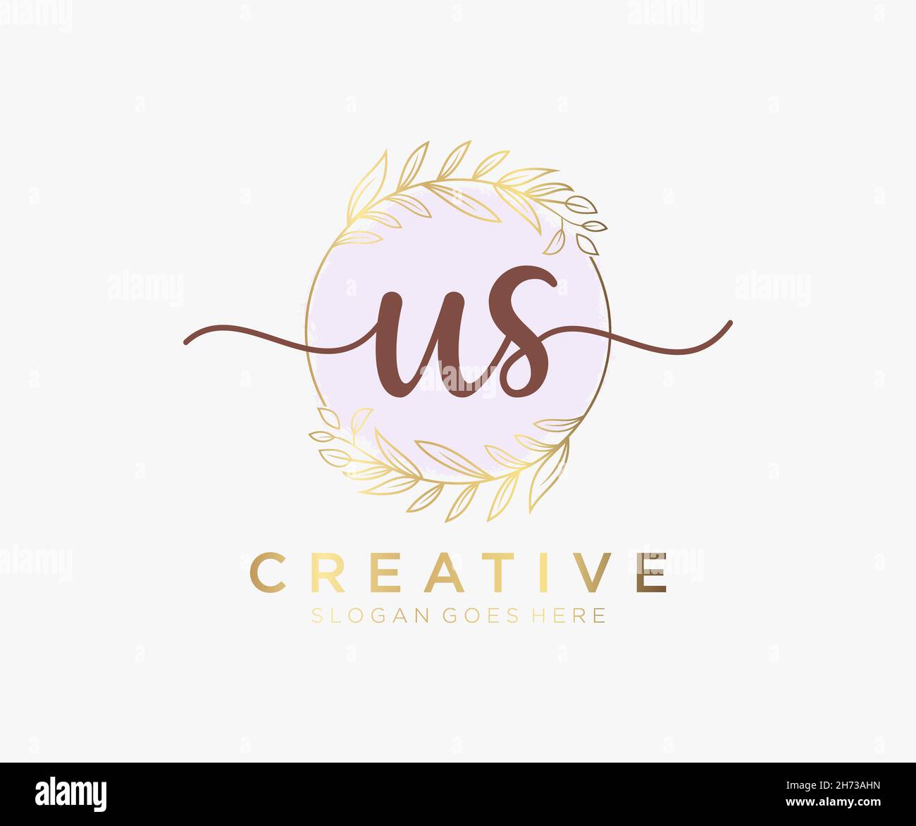 US feminine logo. Usable for Nature, Salon, Spa, Cosmetic and Beauty ...