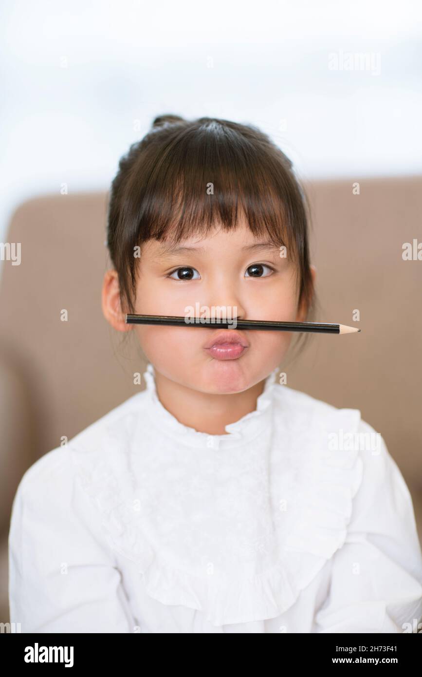 Cute and beautiful little girl Stock Photo