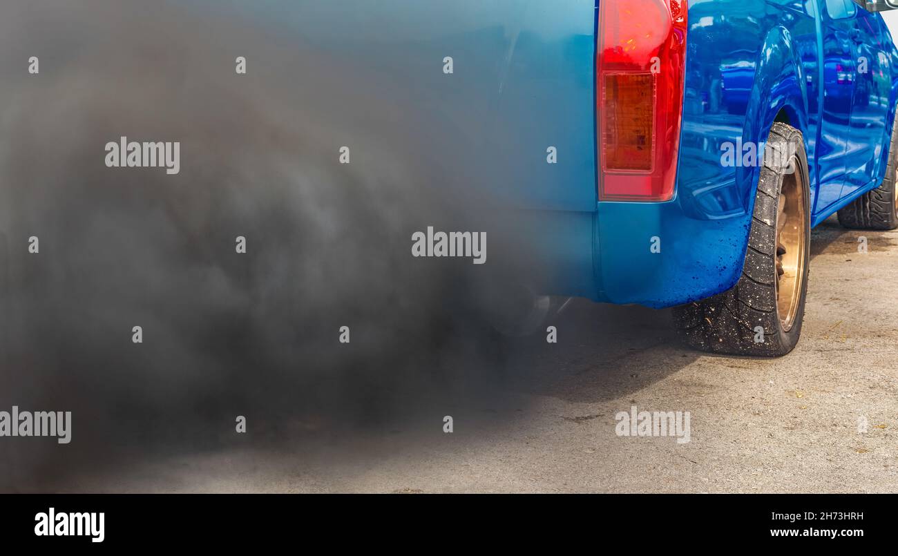 air pollution crisis in city from diesel vehicle exhaust pipe on road Stock Photo Alamy