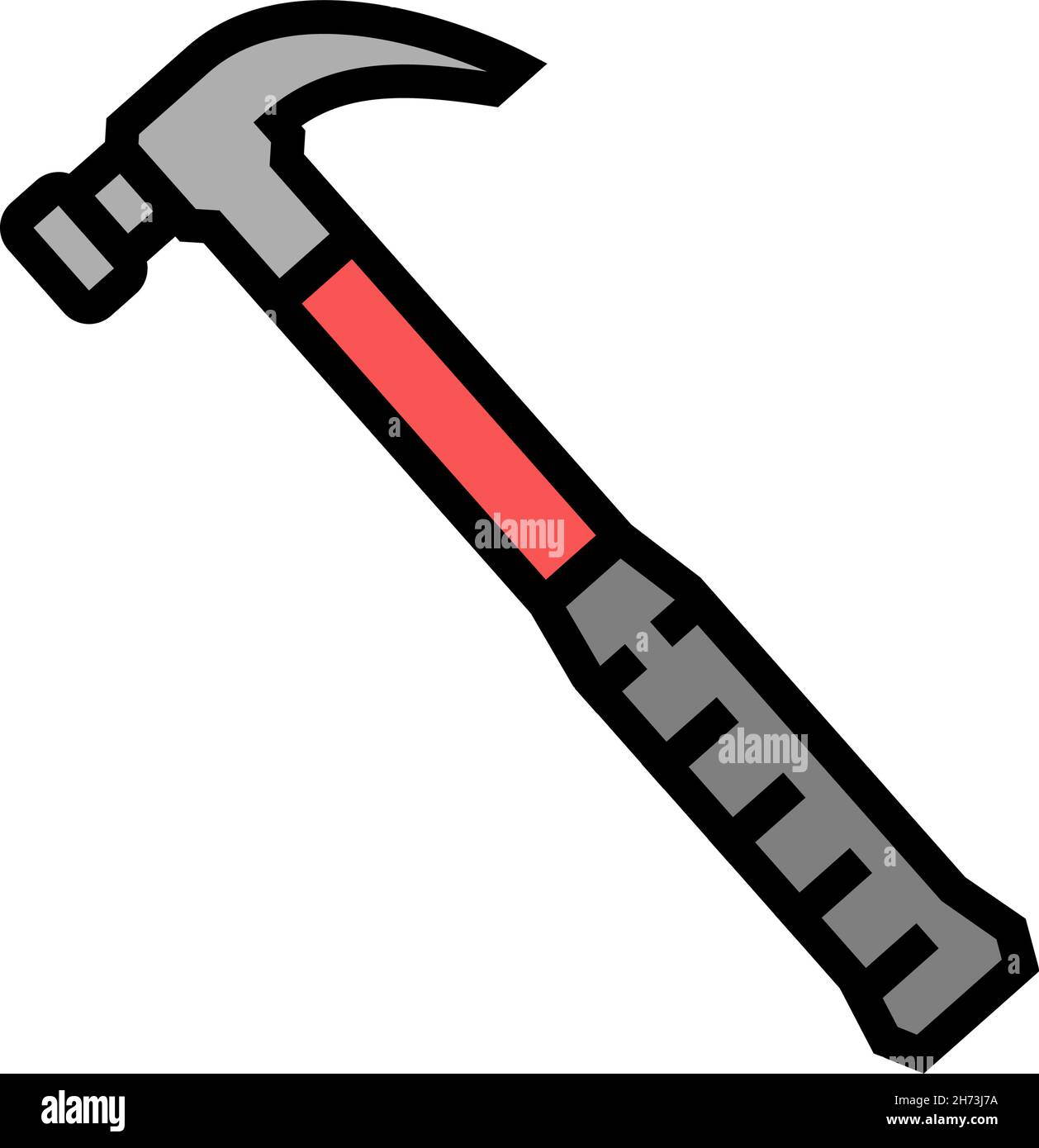 claw hammer tool color icon vector illustration Stock Vector Image