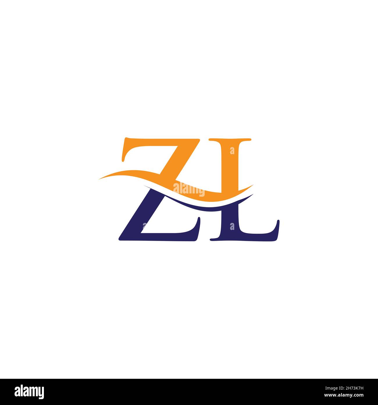 Monogram letter ZL logo design Vector. ZL letter logo design with