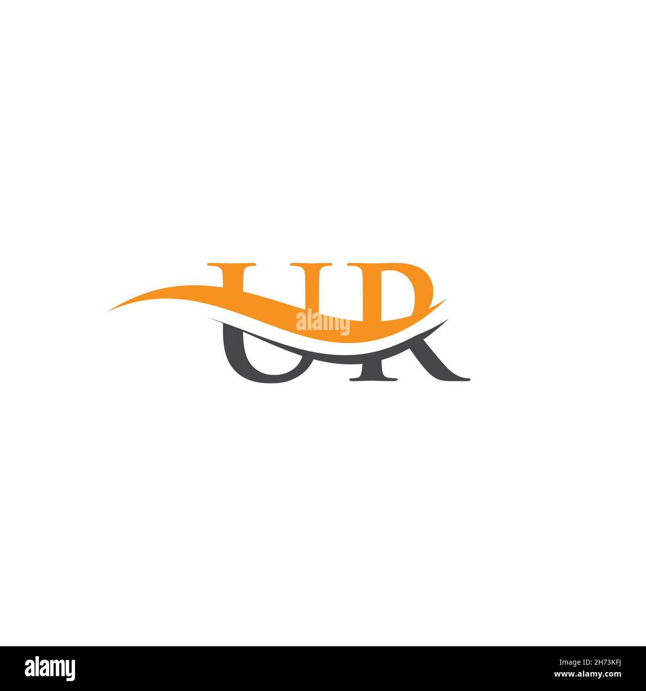 UR logo design. Initial UR letter logo design. Stock Vector
