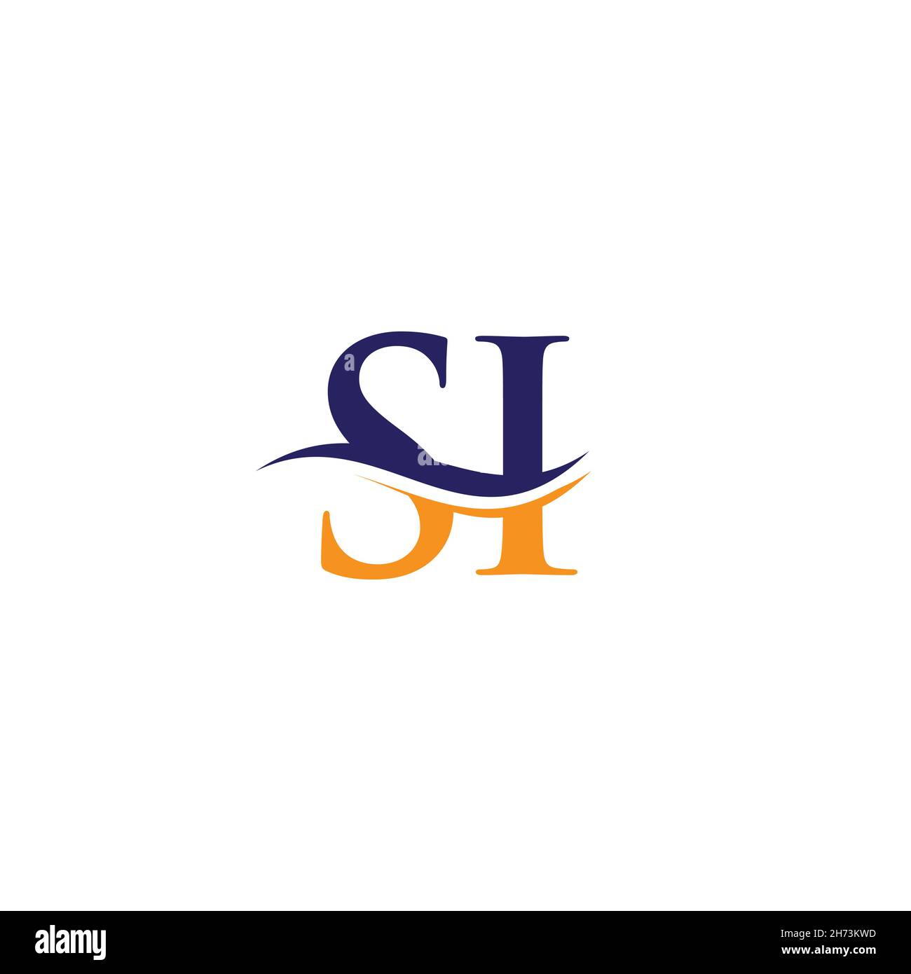 Modern SI Logo Design for business and company identity. Creative SI letter with luxury concept. Stock Vector