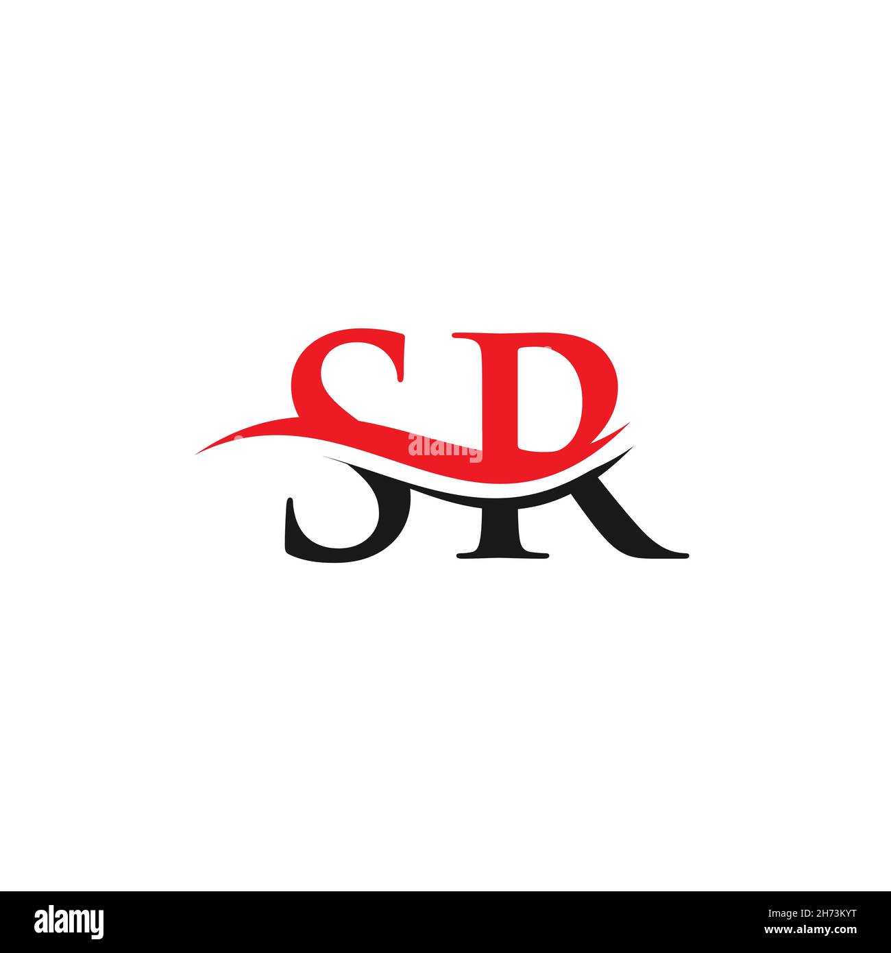 SR logo design. Initial SR letter logo design. Stock Vector