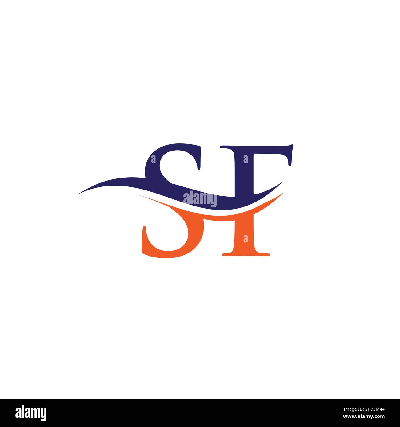 SF Letter Linked Logo for business and company identity. Initial Letter SF Logo Vector Template. Stock Vector