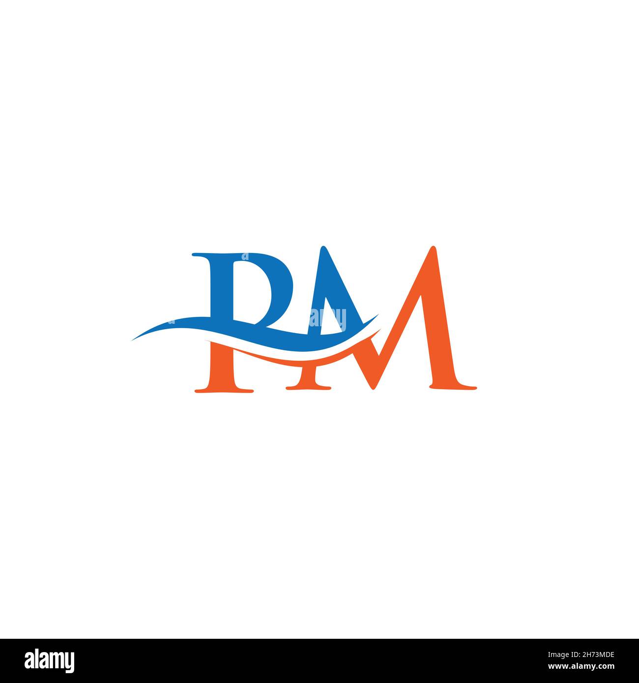 Monogram letter PM logo design Vector. PM letter logo design with modern trendy. PM logo Stock Vector