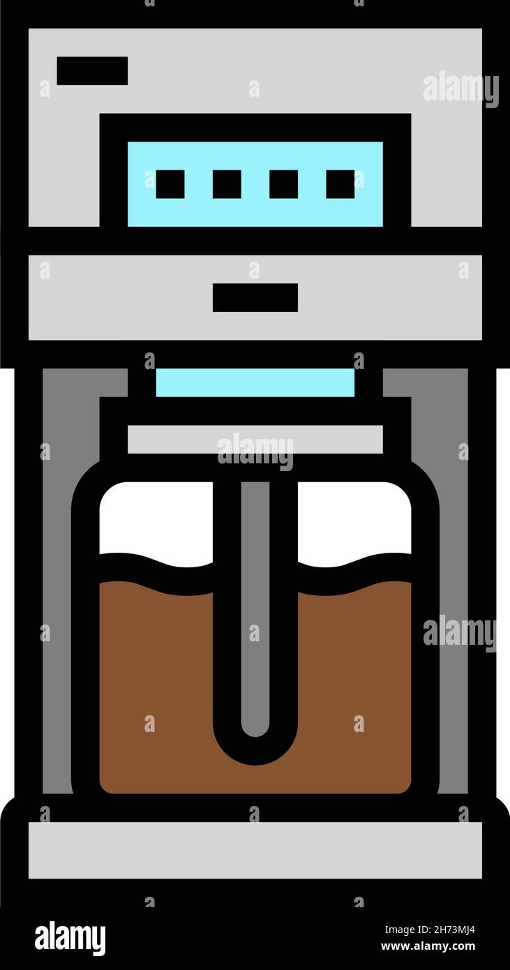 drip coffee brewing machine color icon vector illustration Stock Vector ...