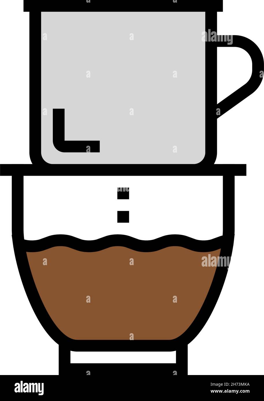vietnam brew coffee equipment color icon vector illustration Stock