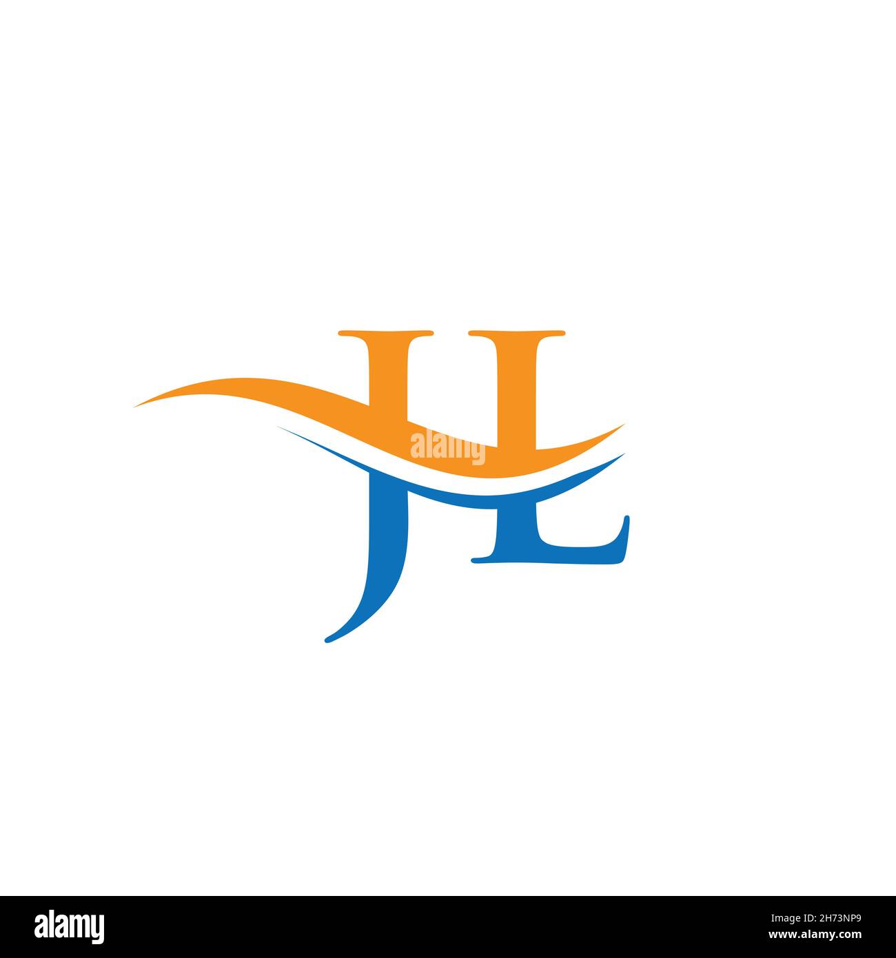 Monogram letter JL logo design Vector. JL letter logo design with modern trendy Stock Vector