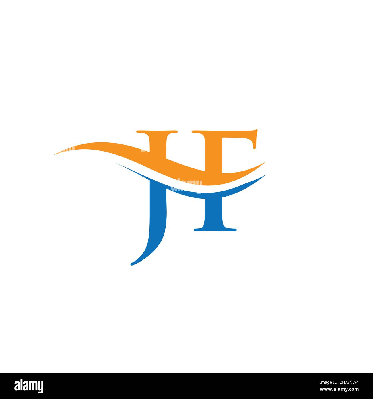 JF Letter Linked Logo for business and company identity. Initial Letter JF Logo Vector Template. Stock Vector
