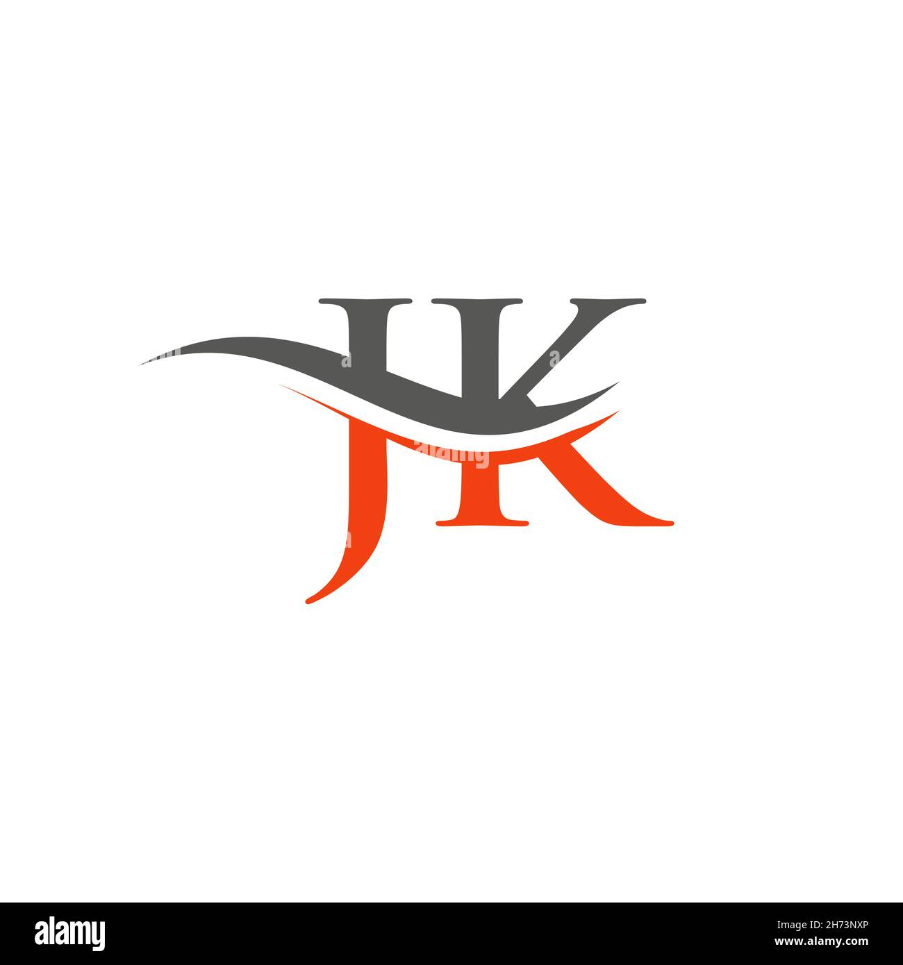 Initial JK letter business logo design vector template with minimal and ...