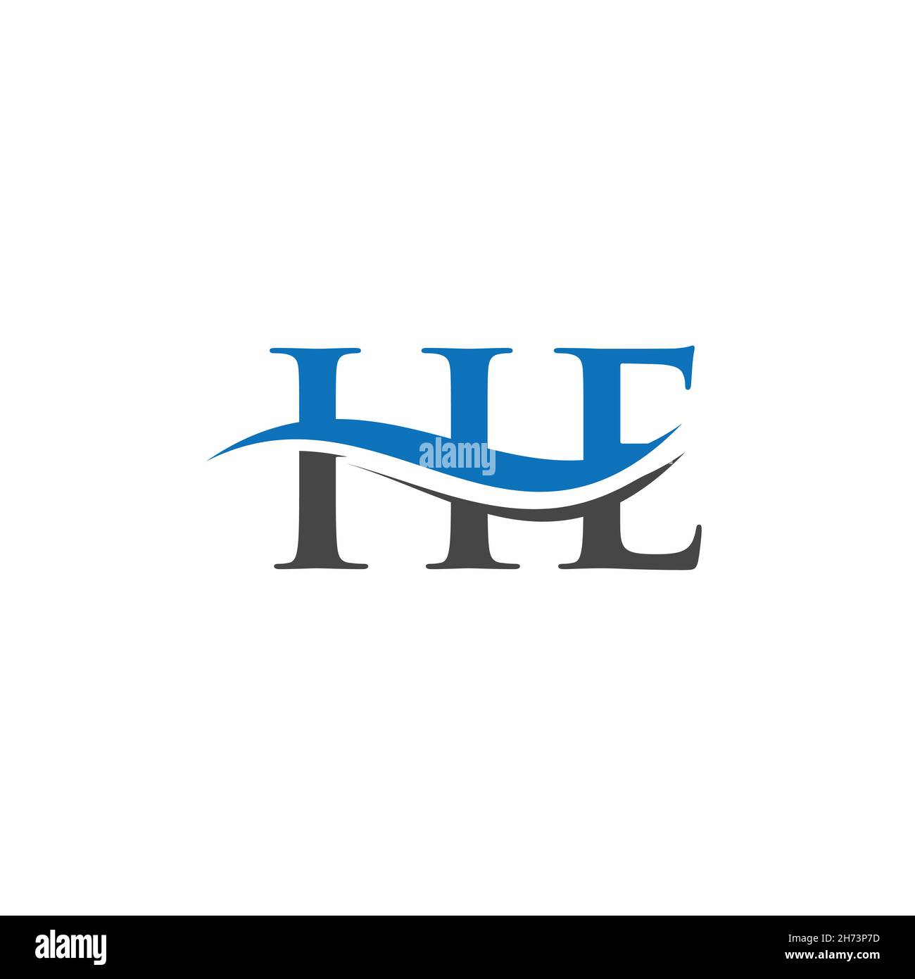 Creative HE letter with luxury concept. Modern HE Logo Design for ...