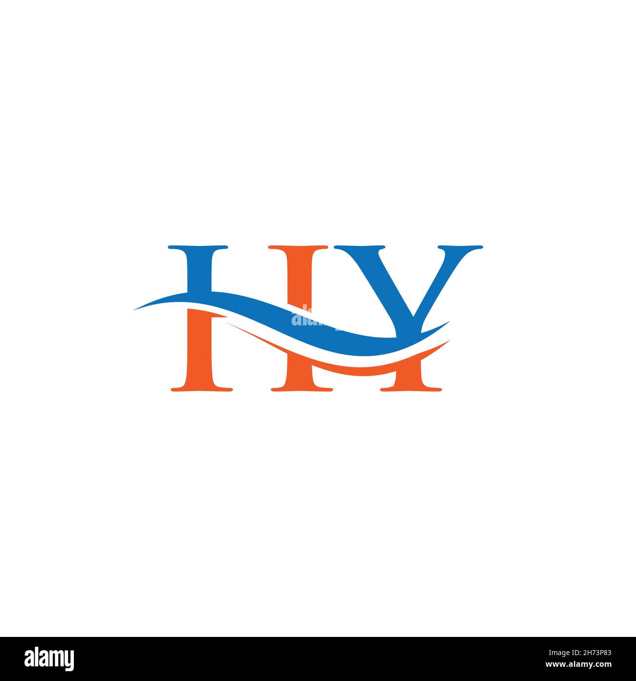 HY Linked Logo for business and company identity. Creative Letter HY Logo Vector Stock Vector