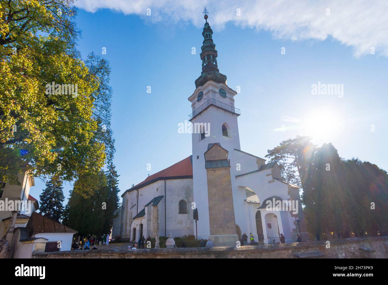 Nove Mesto nad Vahom (Neustadt an der Waag): Church of the Nativity of the Virgin Mary in , , Slovakia Stock Photo