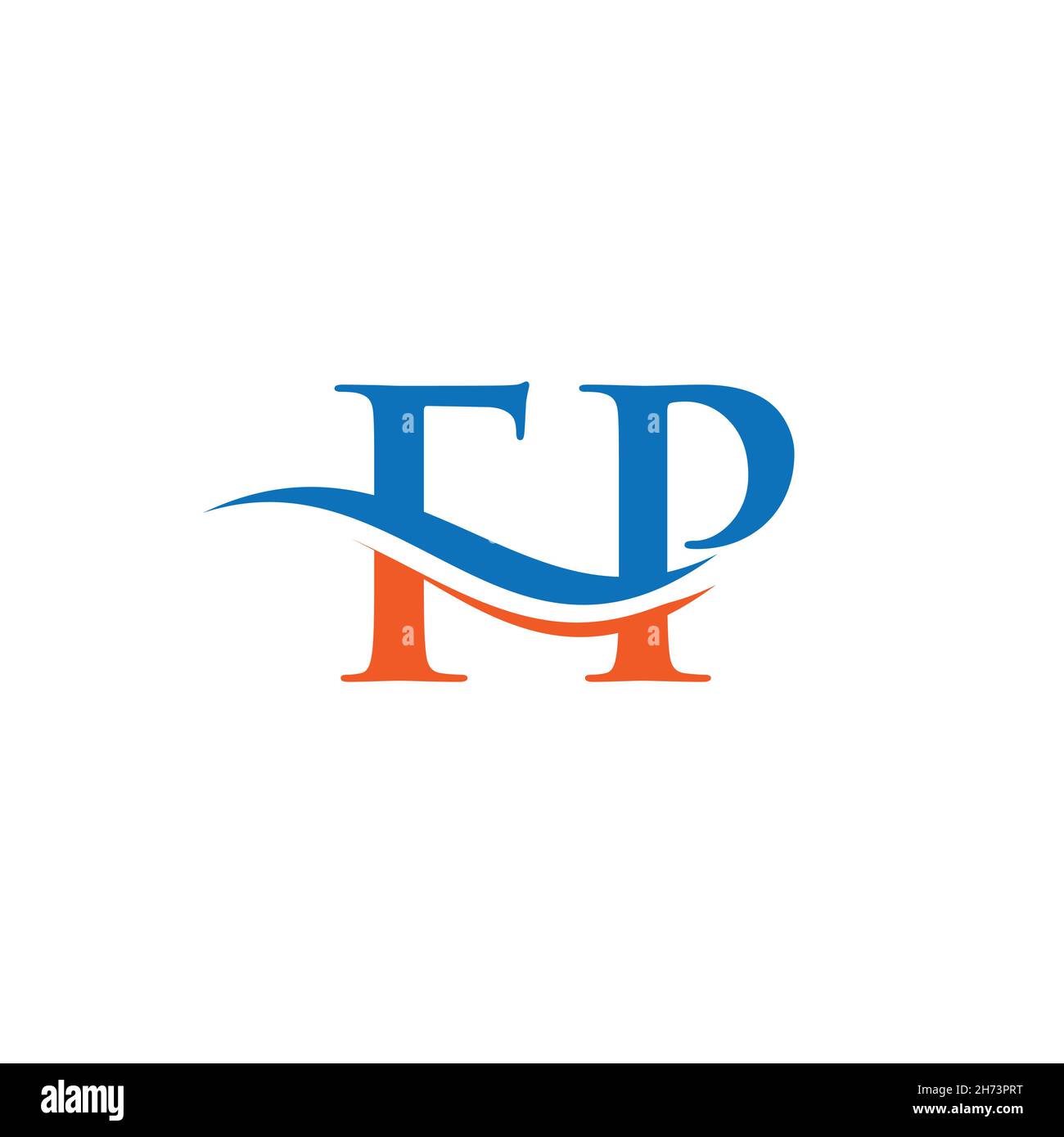 Initial FP letter logo design with modern trendy. FP logo design Stock Vector