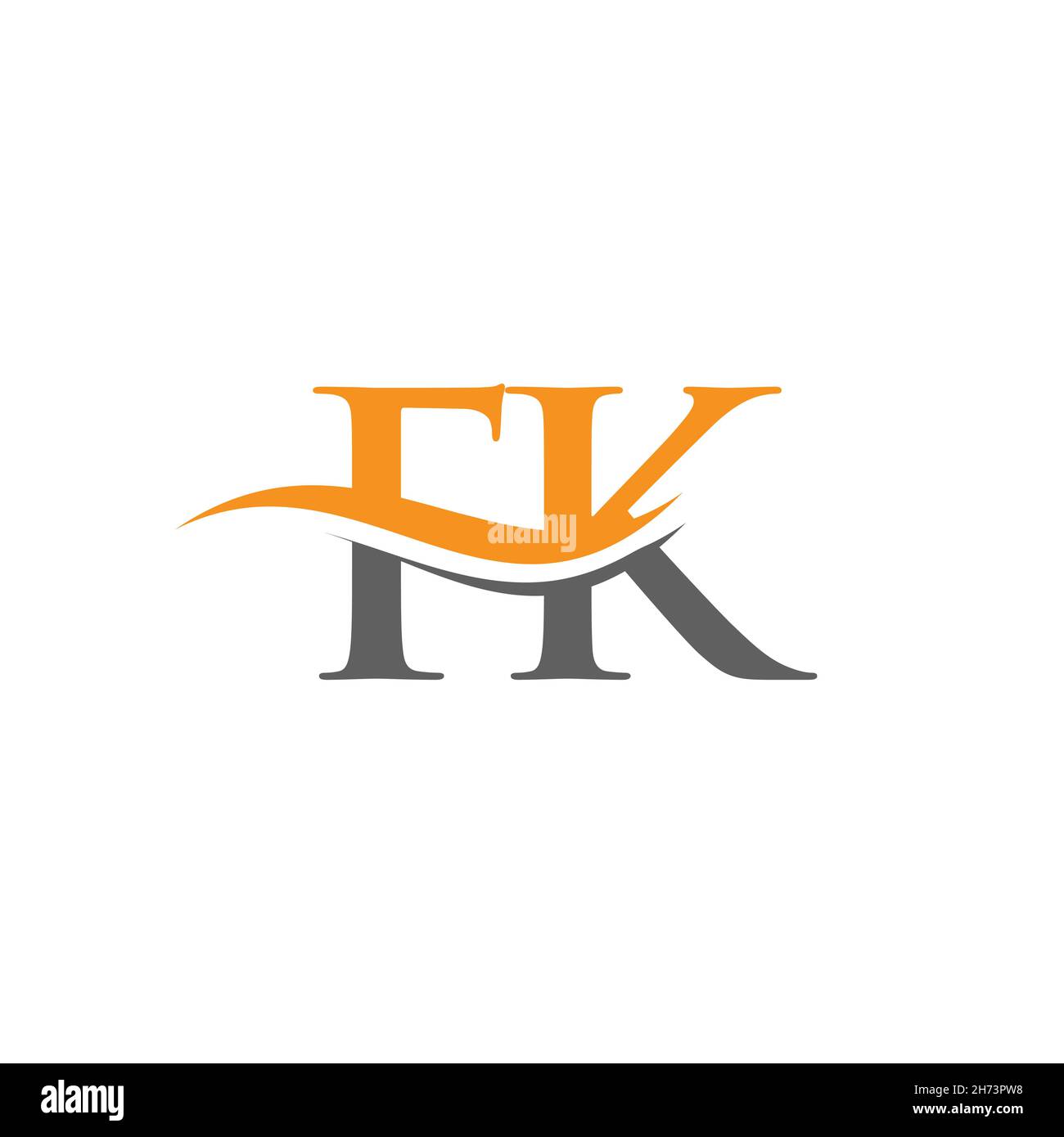 Initial FK letter business logo design vector template with minimal and modern trendy. Stock Vector