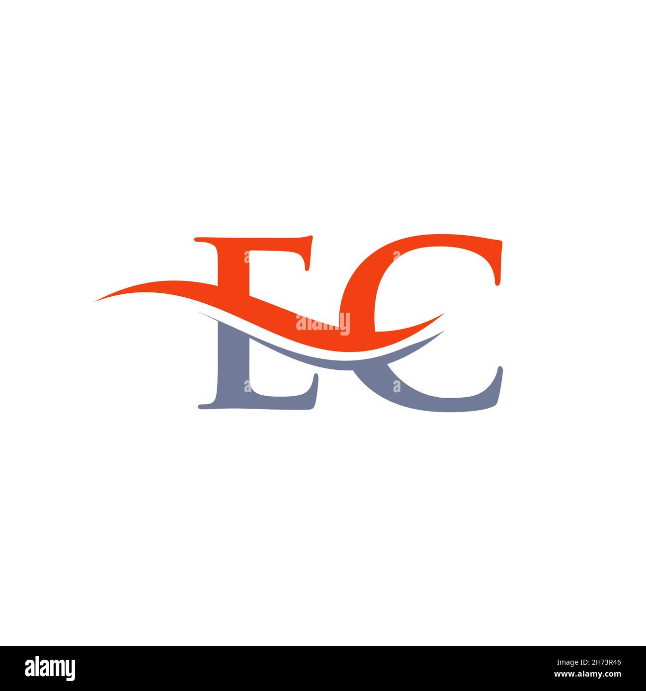EC Linked Logo for business and company identity. Creative Letter EC Logo Vector Stock Vector