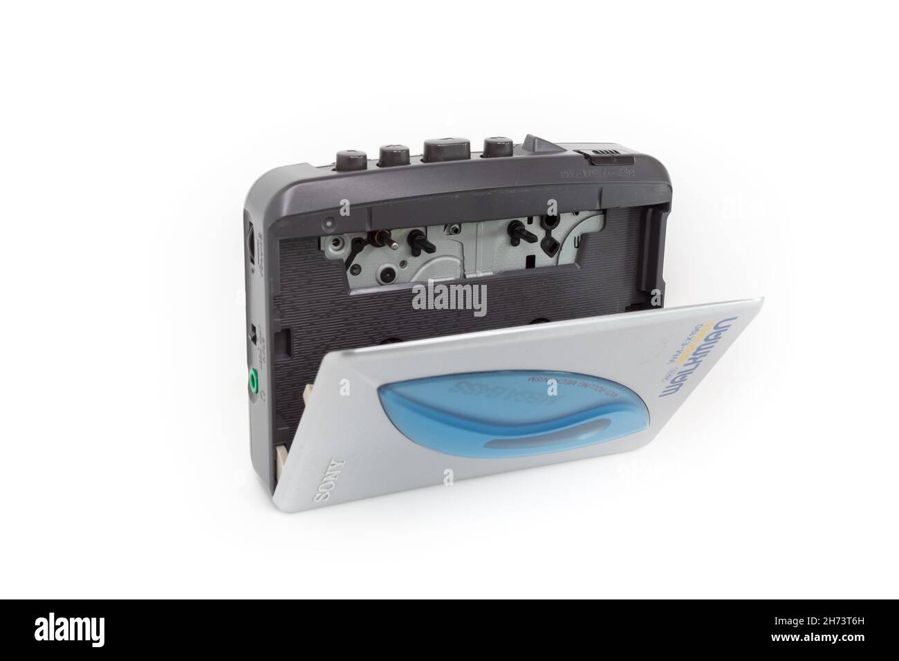 Sony Walkman. Vintage portable audio tape compact cassette player with