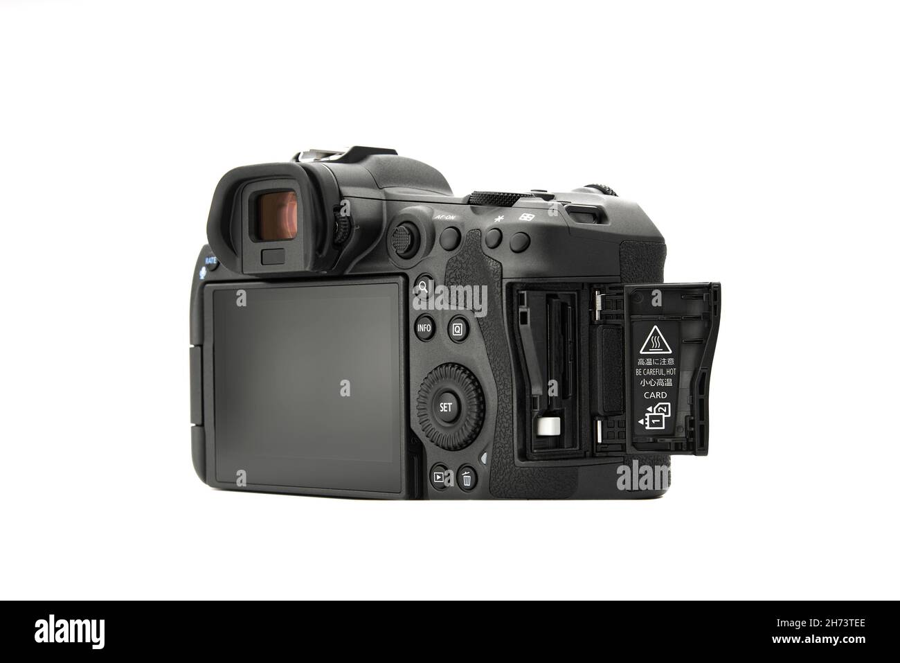 Canon EOS R5 Mirrorless Digital Camera with 8k raw video on a white